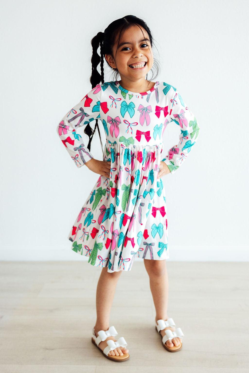 Twirls & Ties L/S Pocket Twirl Dress by Mila & Rose ®