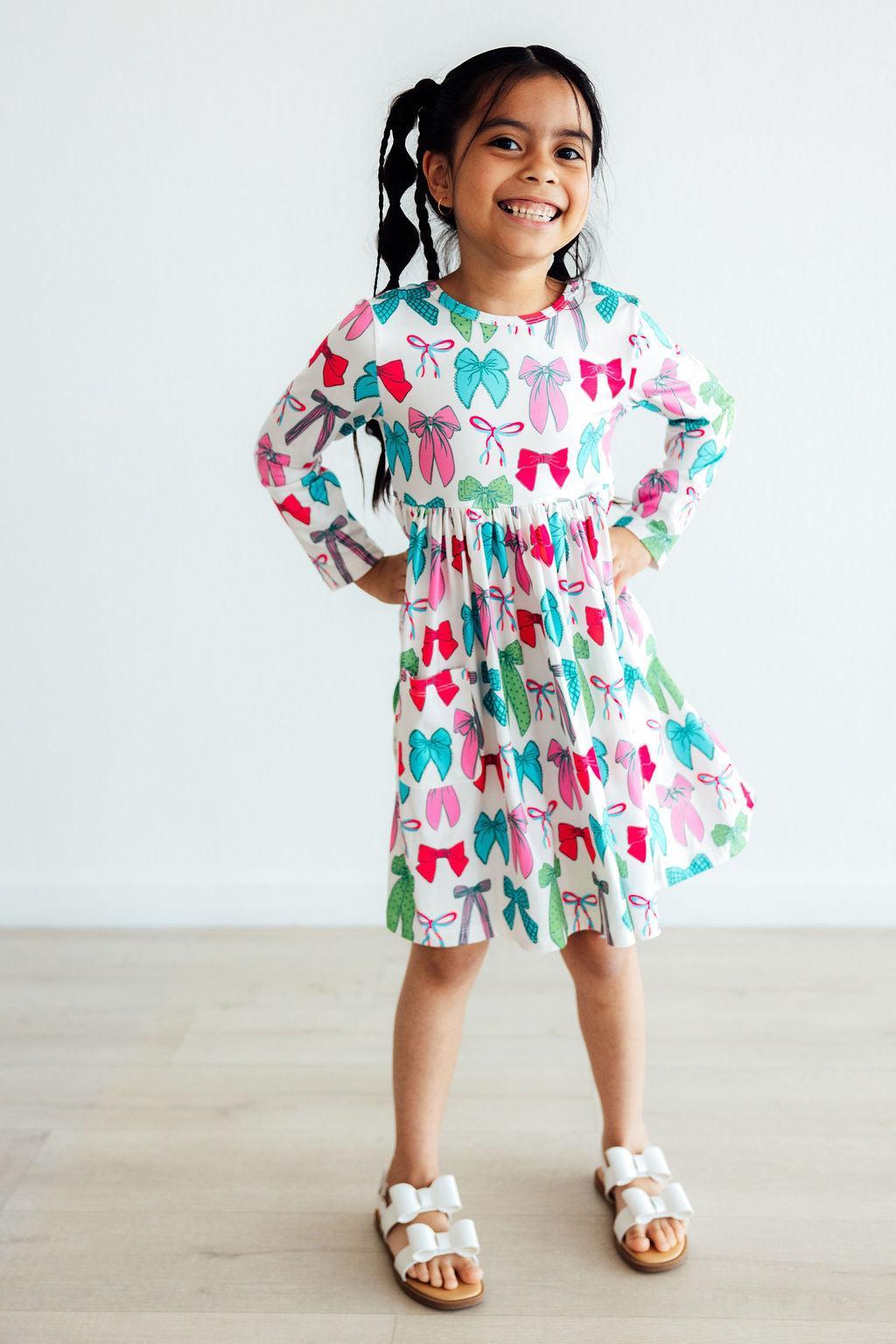 Twirls & Ties L/S Pocket Twirl Dress by Mila & Rose ®