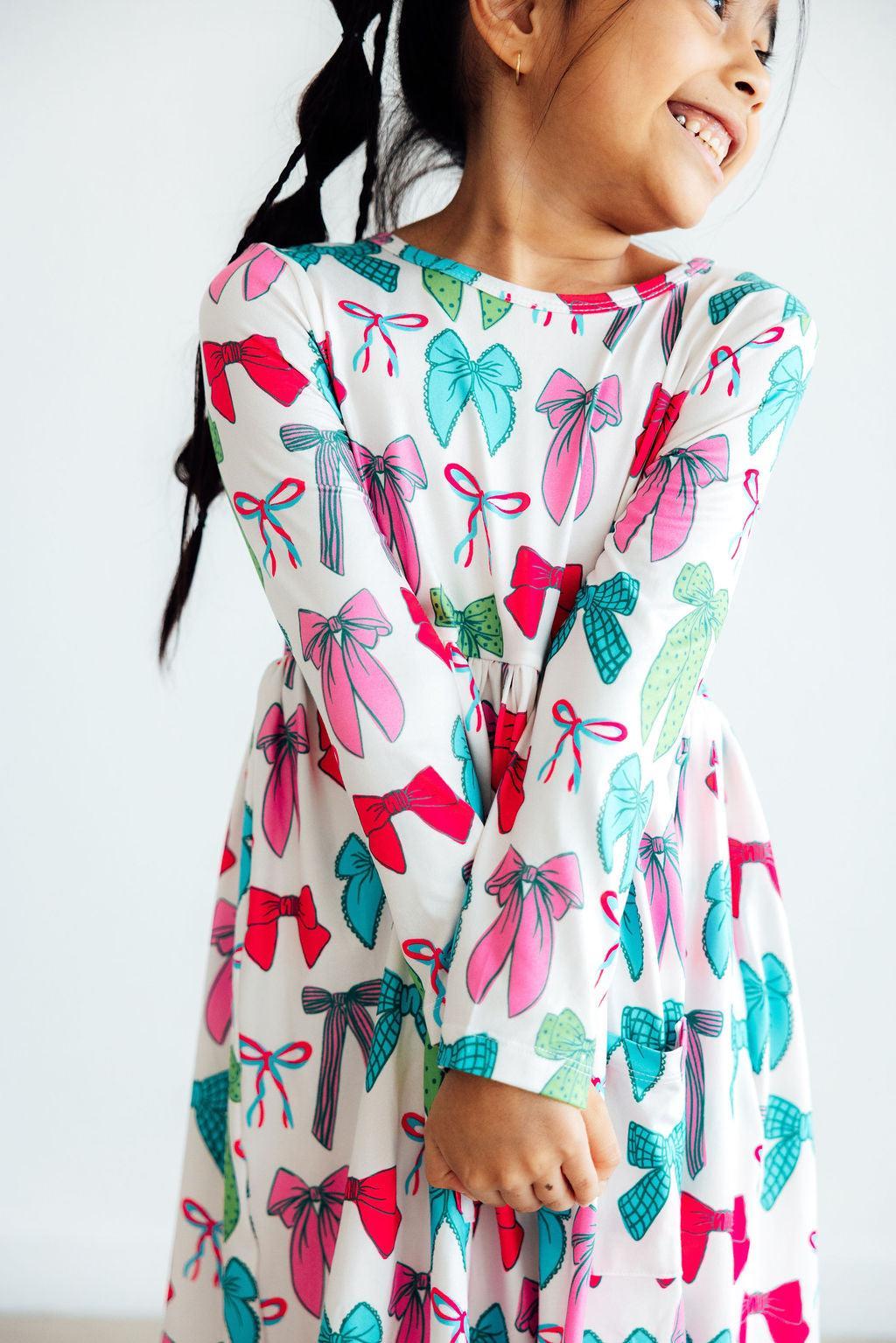 Twirls & Ties L/S Pocket Twirl Dress by Mila & Rose ®