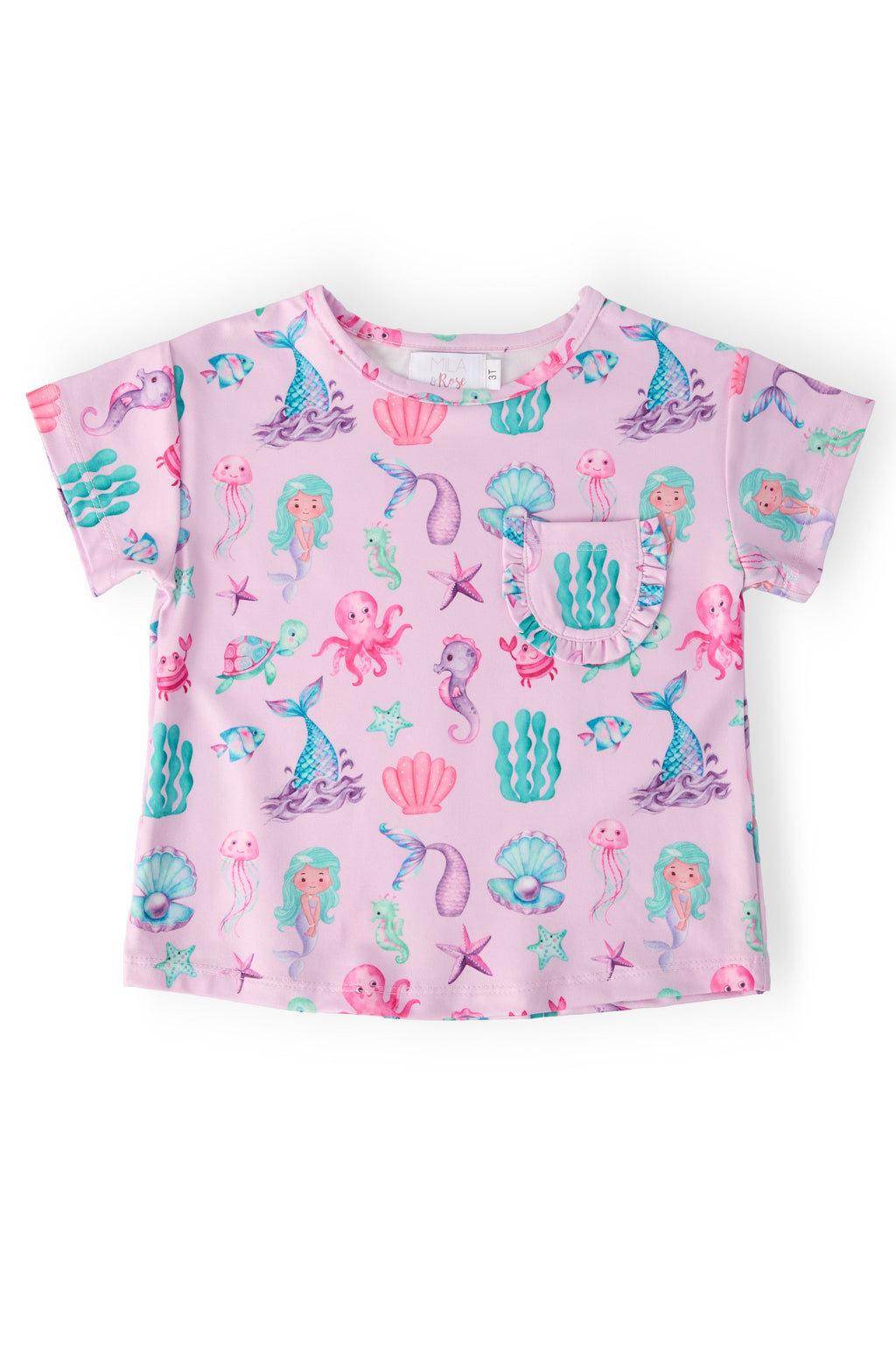 Under the Sea Ruffle Pocket Tee by Mila & Rose ®