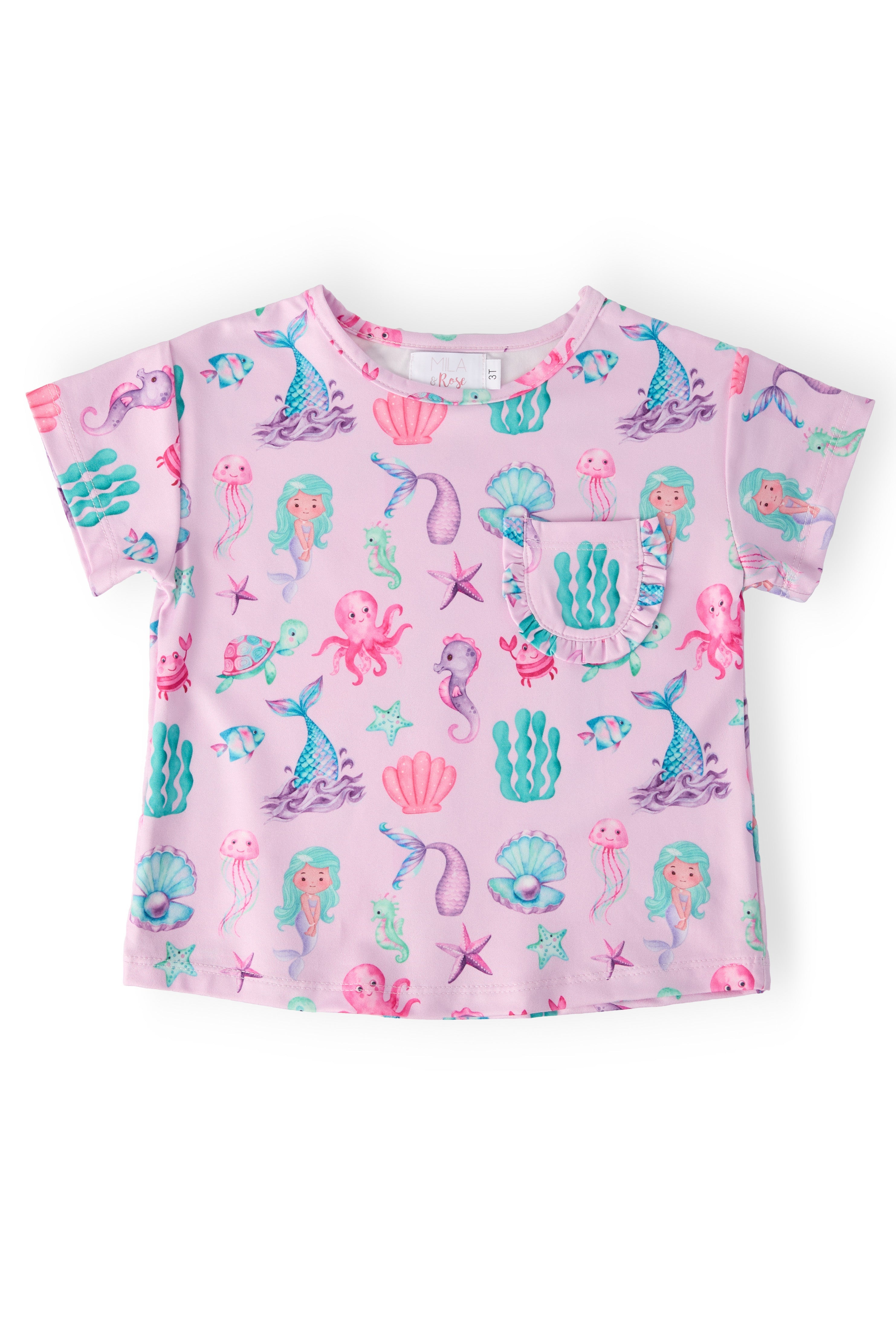 Under the Sea Ruffle Pocket Tee by Mila & Rose ®