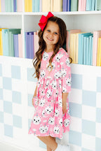 Unicorn Kitties 3/4 Sleeve Pocket Twirl Dress by Mila & Rose ®