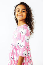 Unicorn Kitties 3/4 Sleeve Pocket Twirl Dress by Mila & Rose ®