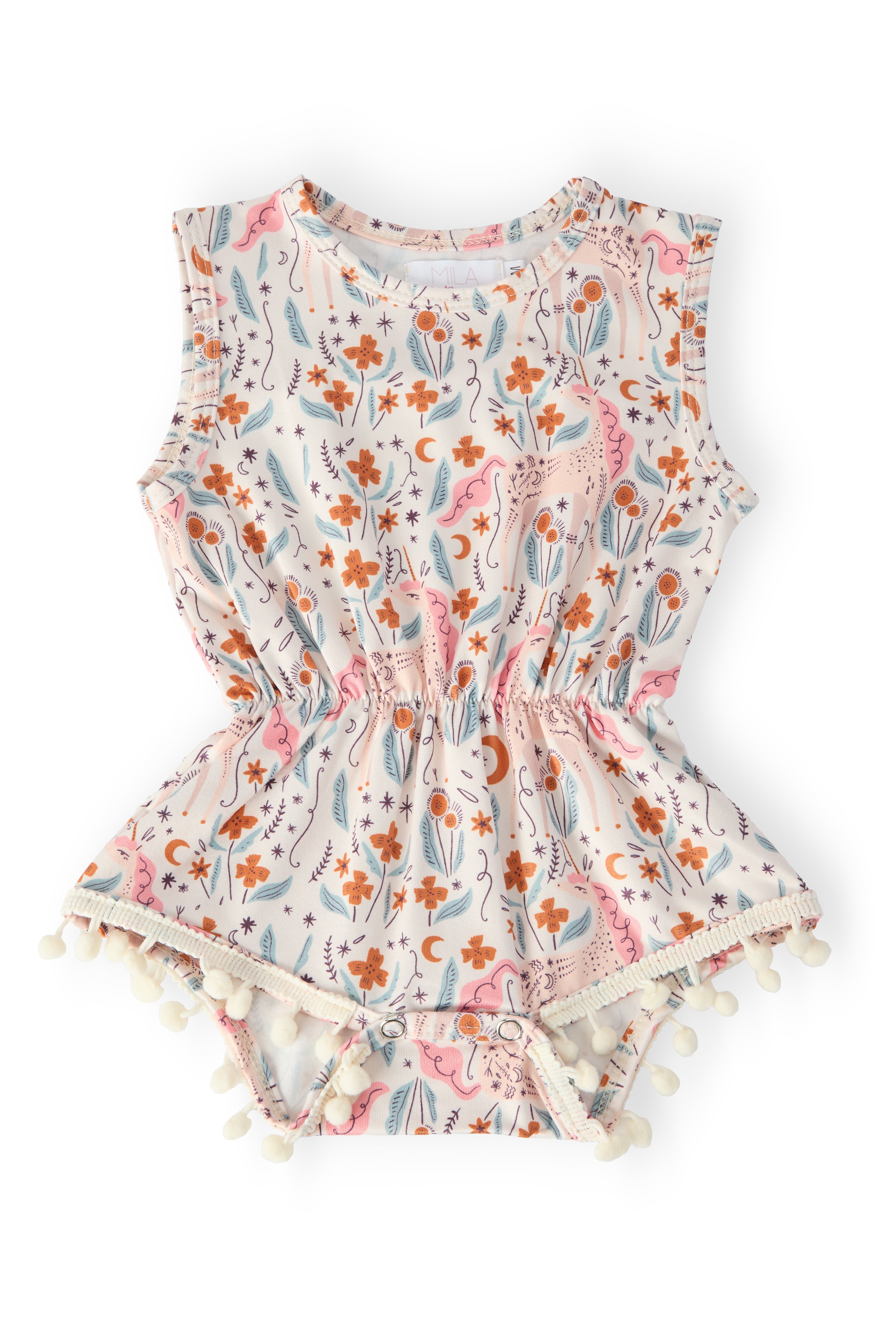 Unicorn Soiree Pom Pom Romper by Mila & Rose ®