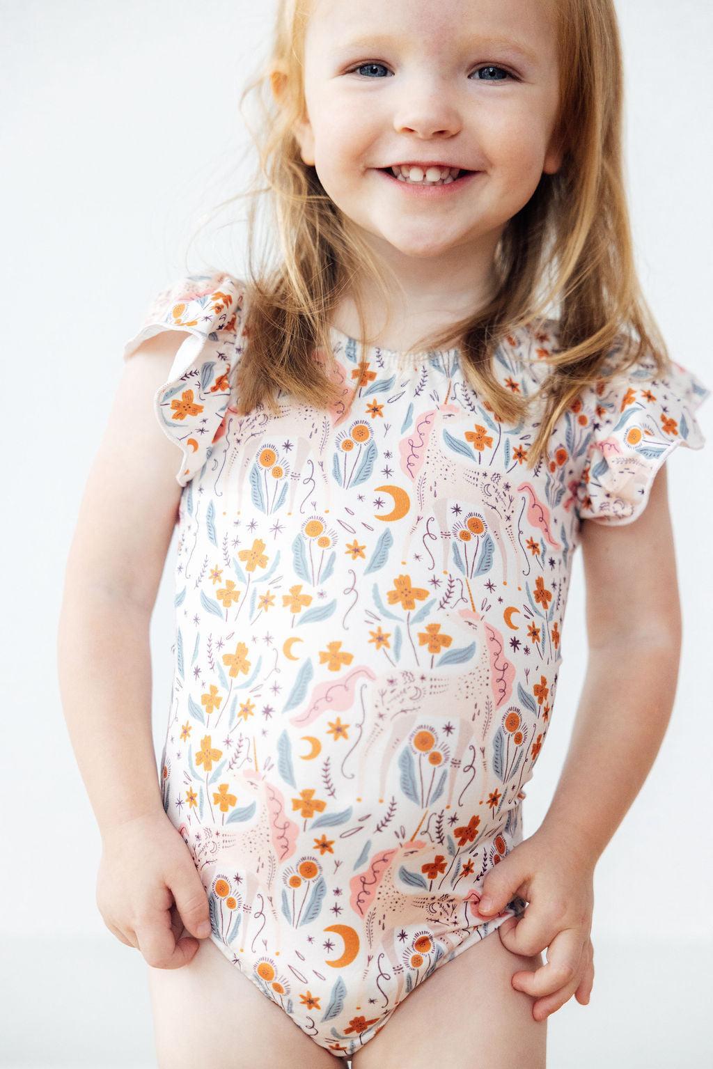 Unicorn Soiree S/S Flutter Sleeve Leotard by Mila & Rose ®