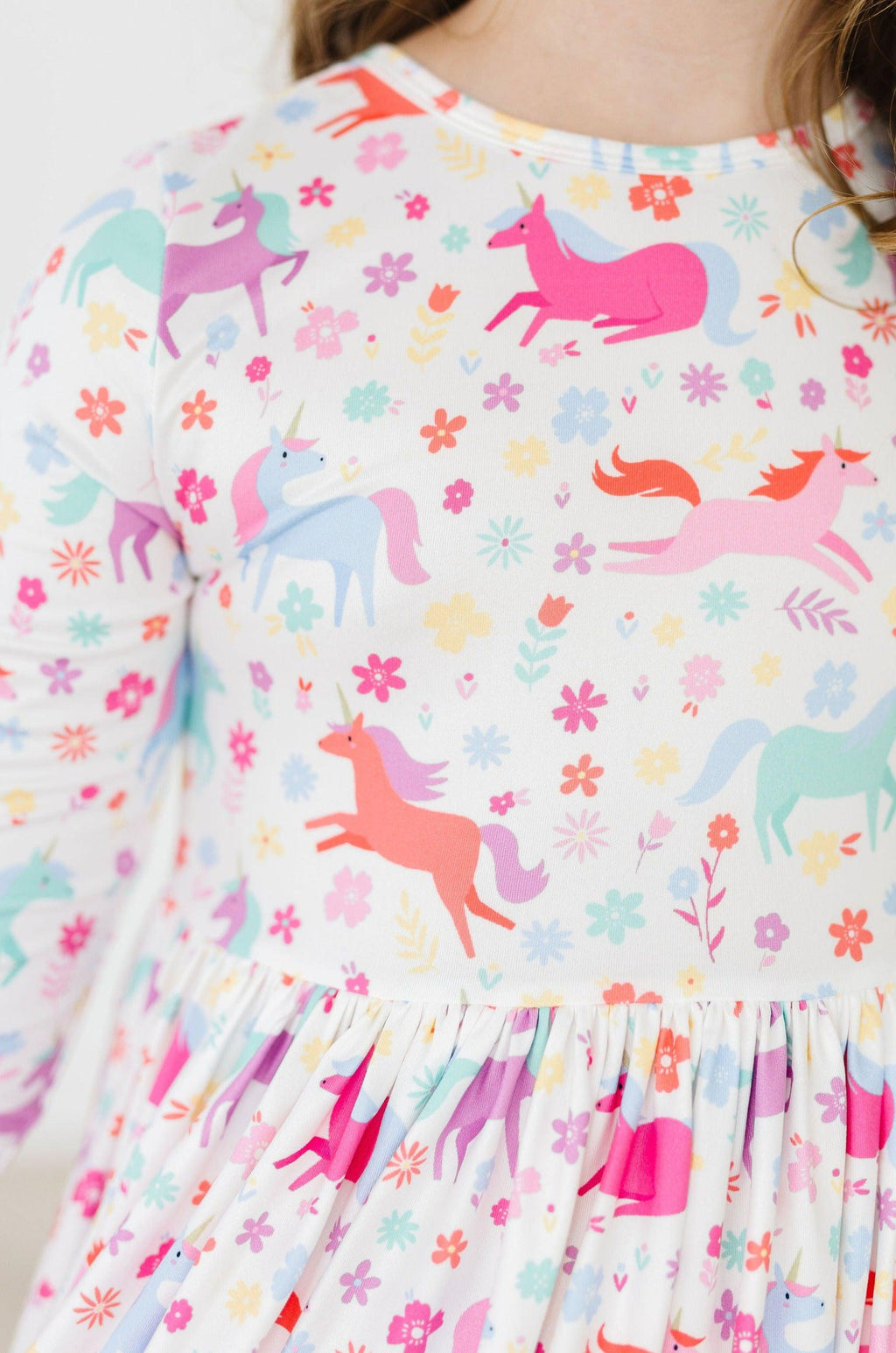 Unicorn Wish 3/4 Sleeve Pocket Twirl Dress by Mila & Rose ®