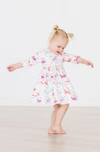 Unicorn Wish 3/4 Sleeve Pocket Twirl Dress by Mila & Rose ®