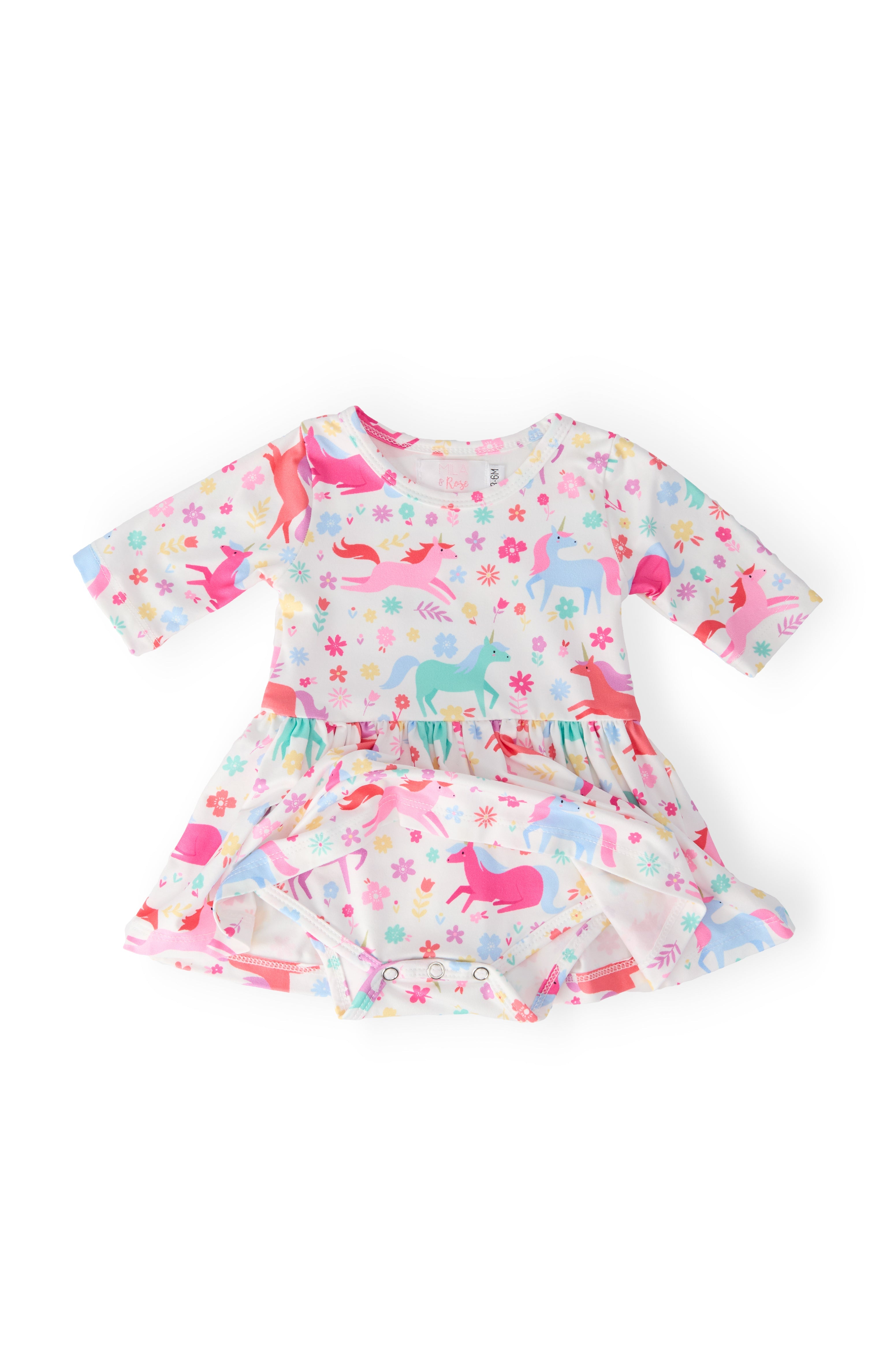 Unicorn Wish 3/4 Sleeve Twirl Bodysuit by Mila & Rose ®
