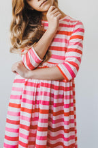 All You Need is Love 3/4 Sleeve Pocket Twirl Dress by Mila & Rose ®