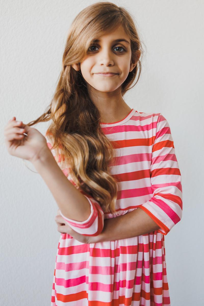 All You Need is Love 3/4 Sleeve Pocket Twirl Dress by Mila & Rose ®