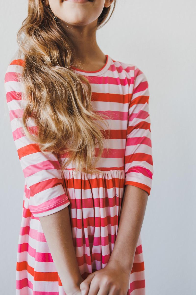 All You Need is Love 3/4 Sleeve Pocket Twirl Dress by Mila & Rose ®