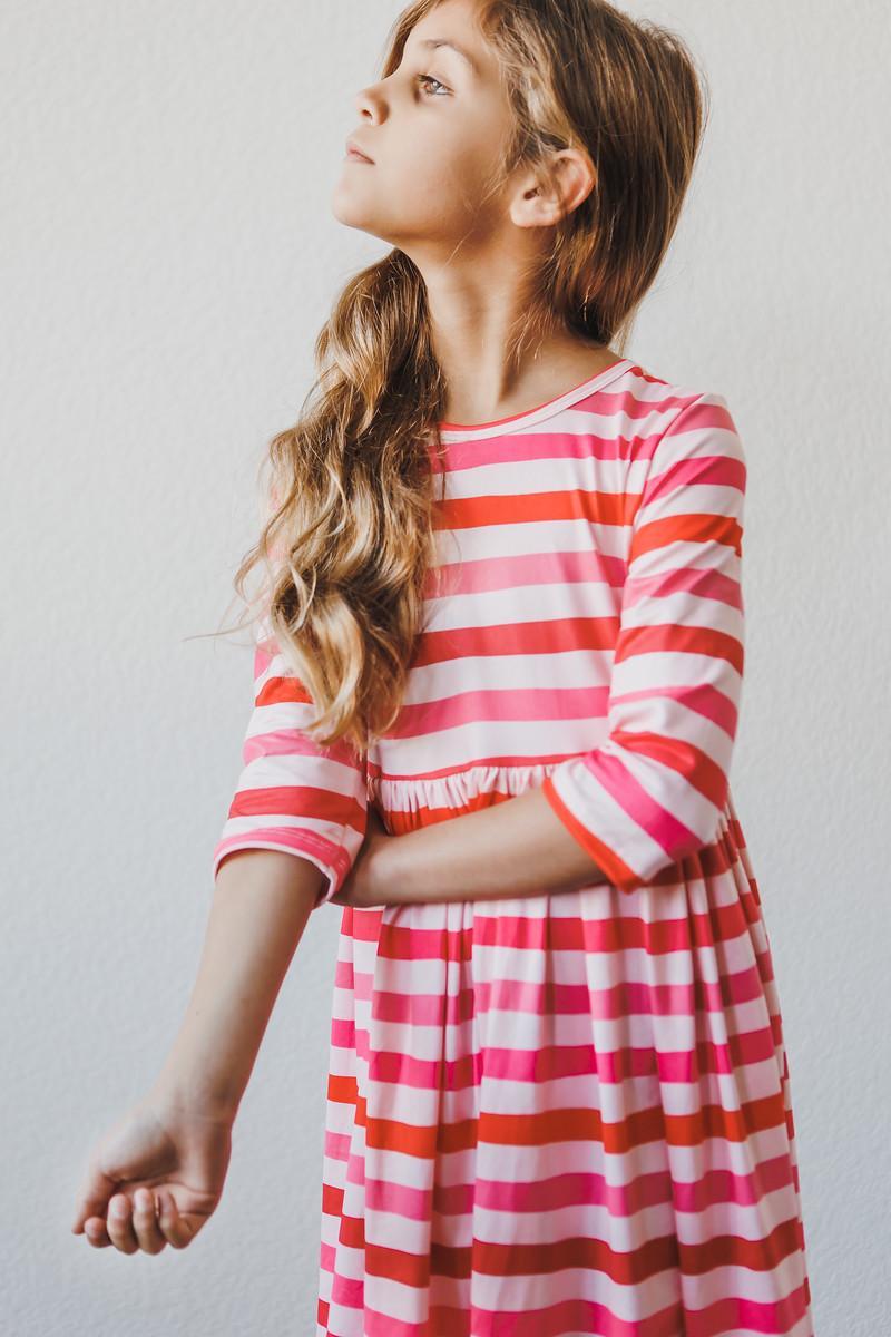 All You Need is Love 3/4 Sleeve Pocket Twirl Dress by Mila & Rose ®