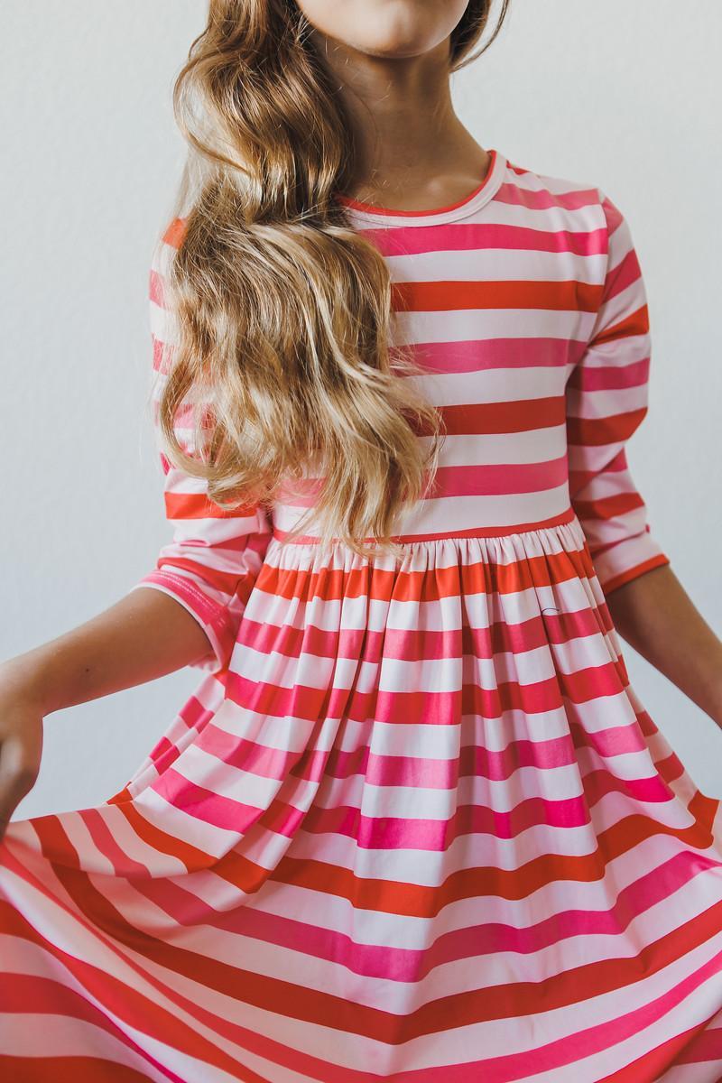 All You Need is Love 3/4 Sleeve Pocket Twirl Dress by Mila & Rose ®