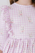 Baby Bunnies 3/4 Sleeve Ruffle Twirl Dress by Mila & Rose ®