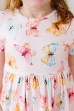 Butterfly Kisses S/S Pocket Twirl Dress by Mila & Rose ®