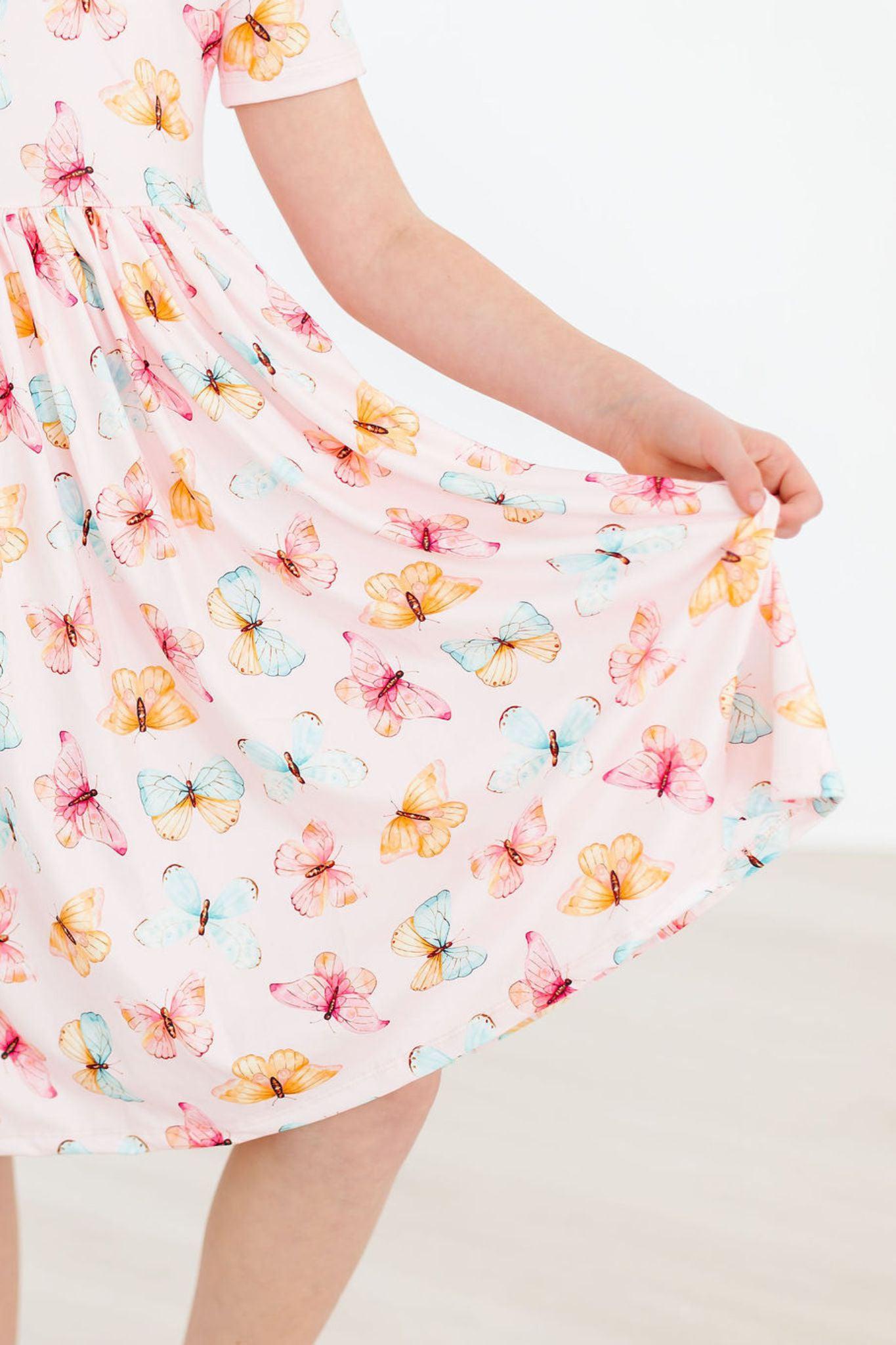 Butterfly Kisses S/S Pocket Twirl Dress by Mila & Rose ®