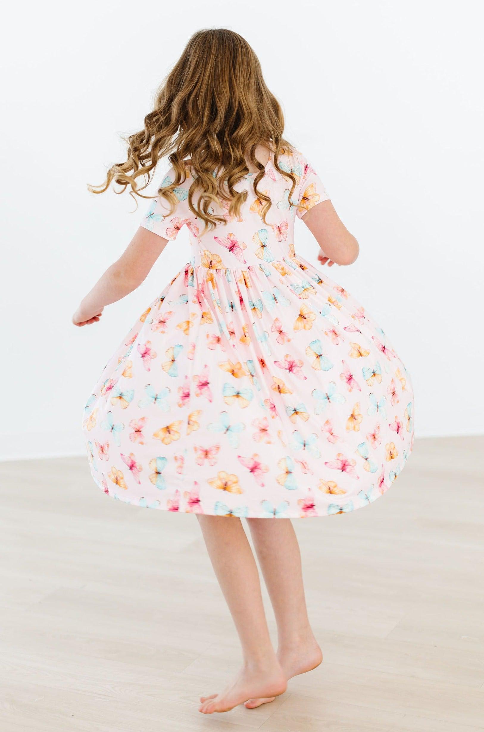 Butterfly Kisses S/S Pocket Twirl Dress by Mila & Rose ®