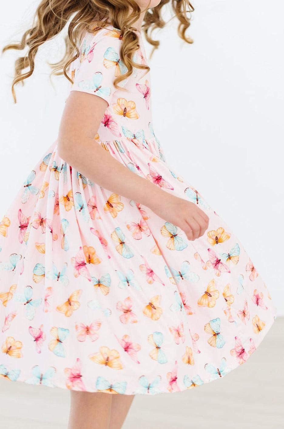Butterfly Kisses S/S Pocket Twirl Dress by Mila & Rose ®