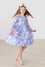 Hop, Skip & Twirl 3/4 Sleeve Pocket Twirl Dress by Mila & Rose ®