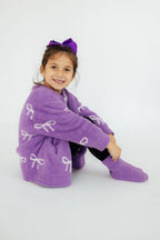 Lilac/Coconut Bow Cozy Cardigan by Mila & Rose ®