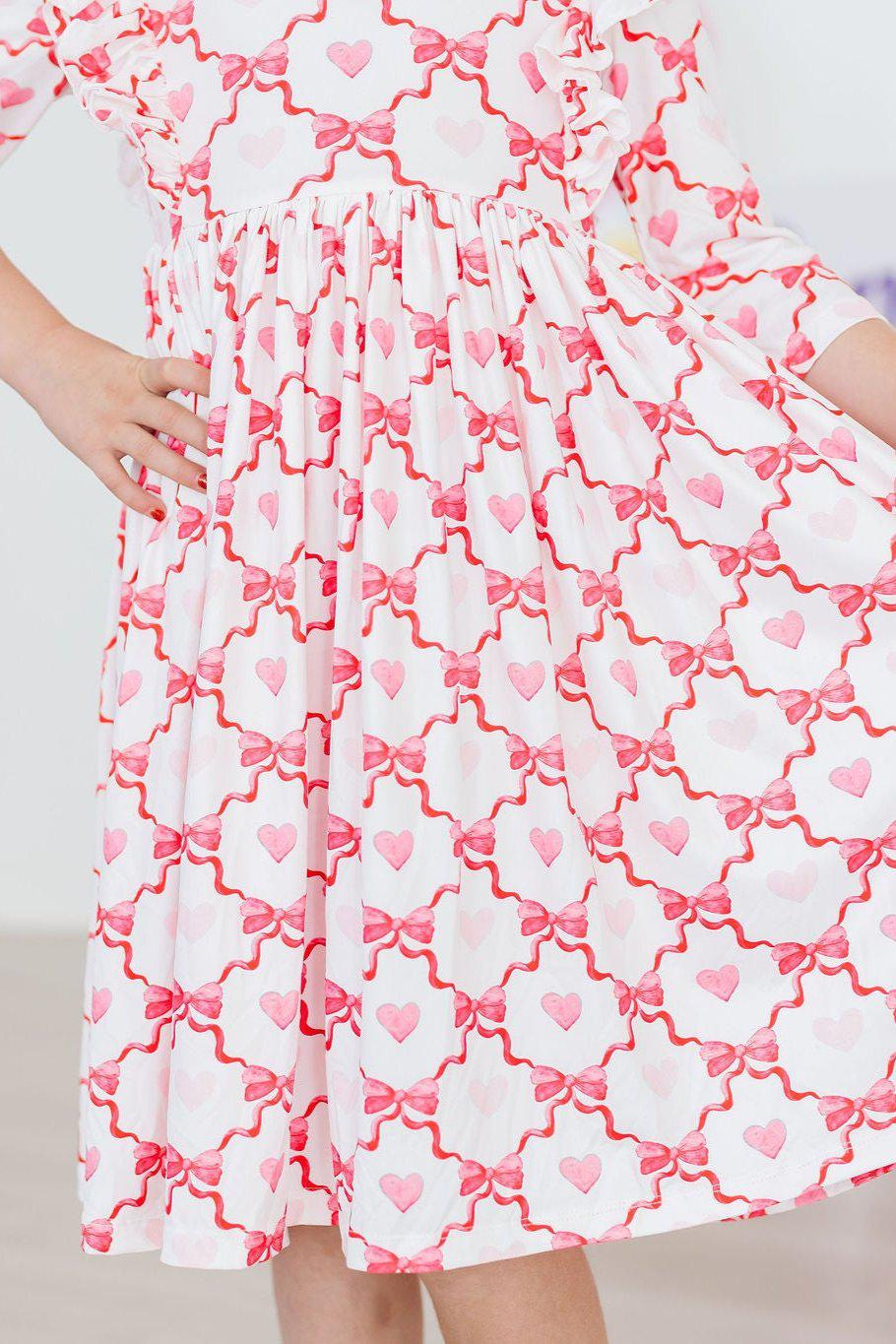 Lovebug 3/4 Sleeve Ruffle Twirl Dress by Mila & Rose ®