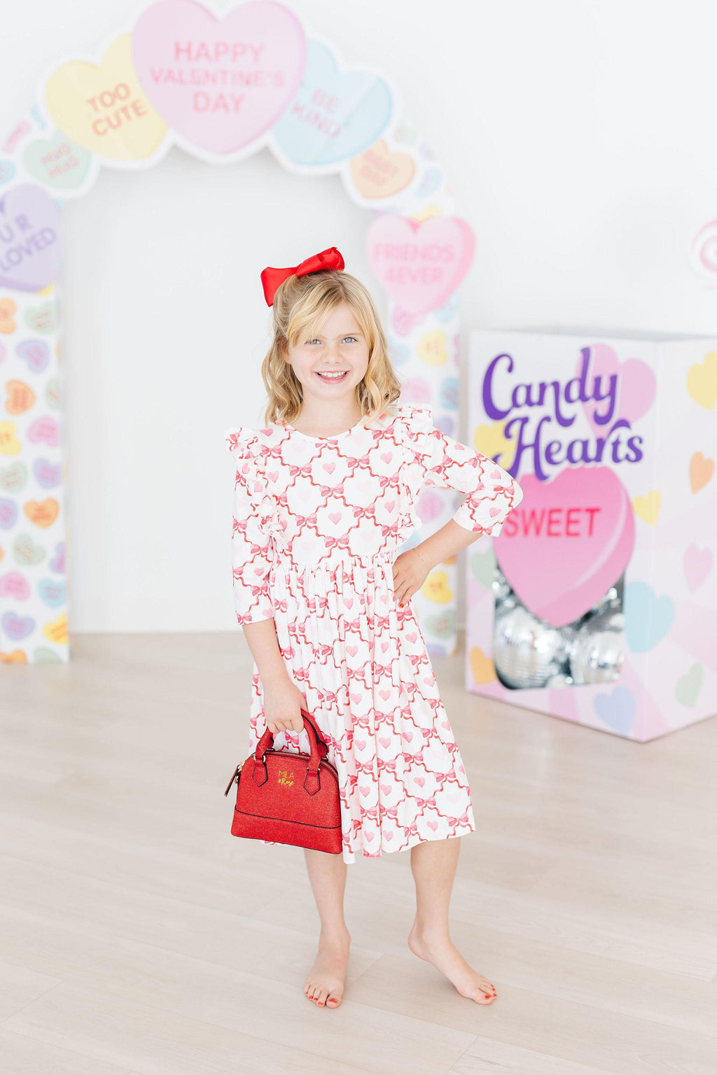 Lovebug 3/4 Sleeve Ruffle Twirl Dress by Mila & Rose ®