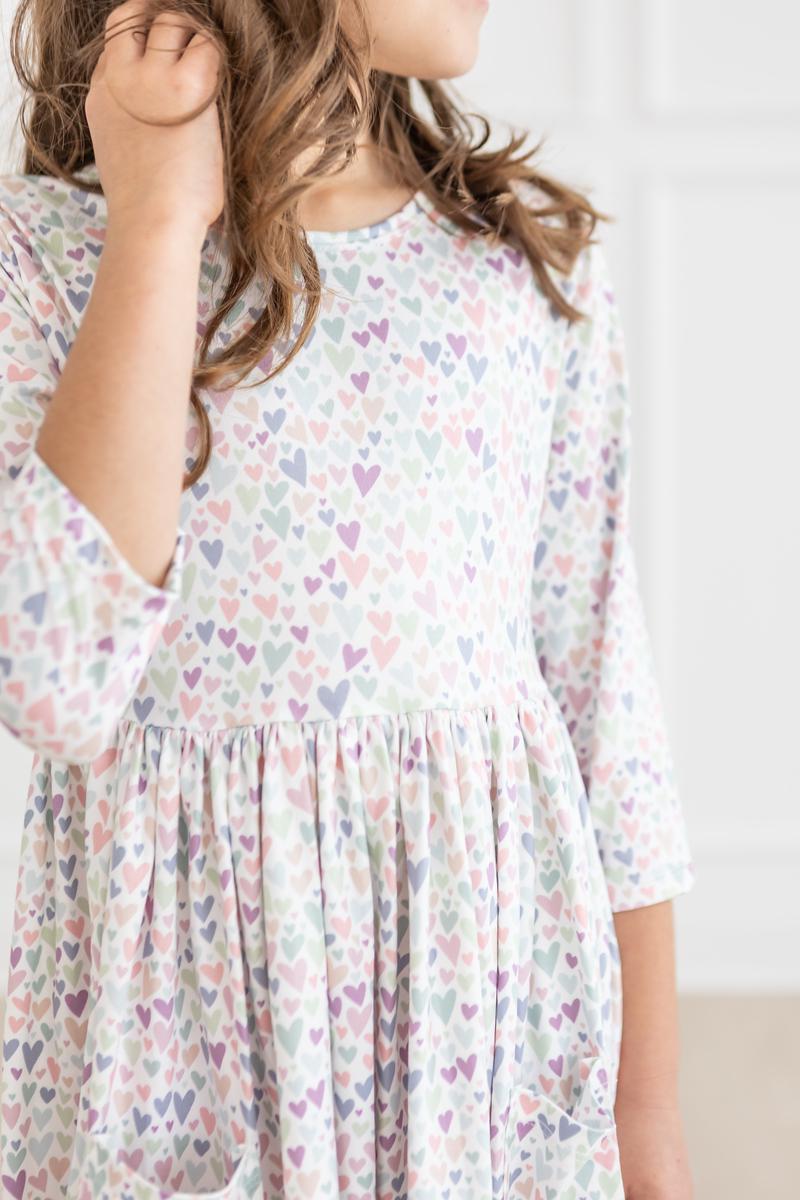 One in a Million 3/4 Sleeve Pocket Twirl Dress by Mila & Rose ®