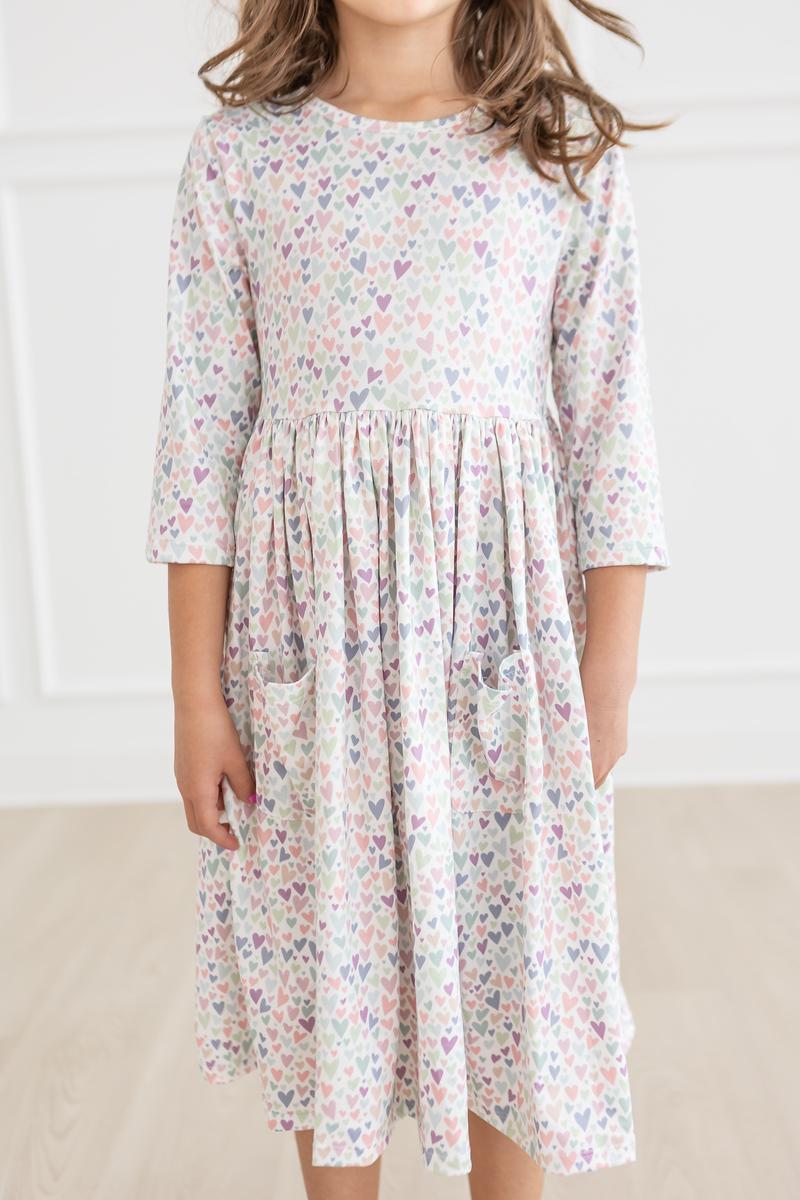 One in a Million 3/4 Sleeve Pocket Twirl Dress by Mila & Rose ®