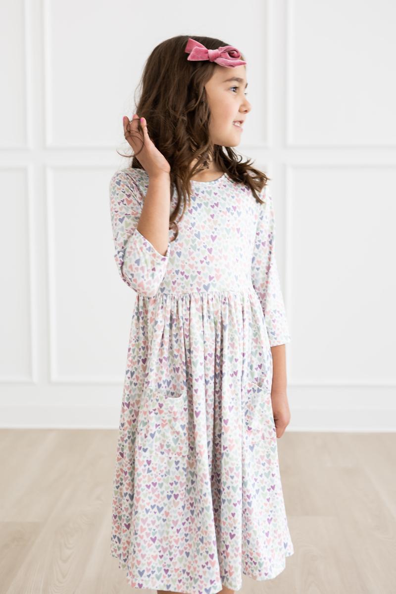 One in a Million 3/4 Sleeve Pocket Twirl Dress by Mila & Rose ®