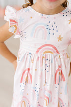 Over the Rainbow Flutter Sleeve Twirl Dress by Mila & Rose ®