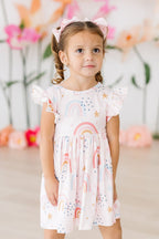 Over the Rainbow Flutter Sleeve Twirl Dress by Mila & Rose ®