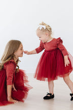 Pumpkin Spice Shimmer 3/4 Sleeve Tutu Dress by Mila & Rose ®
