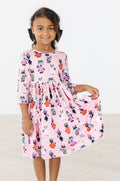 Purr-fectly Spooky 3/4 Sleeve Pocket Twirl Dress by Mila & Rose ®