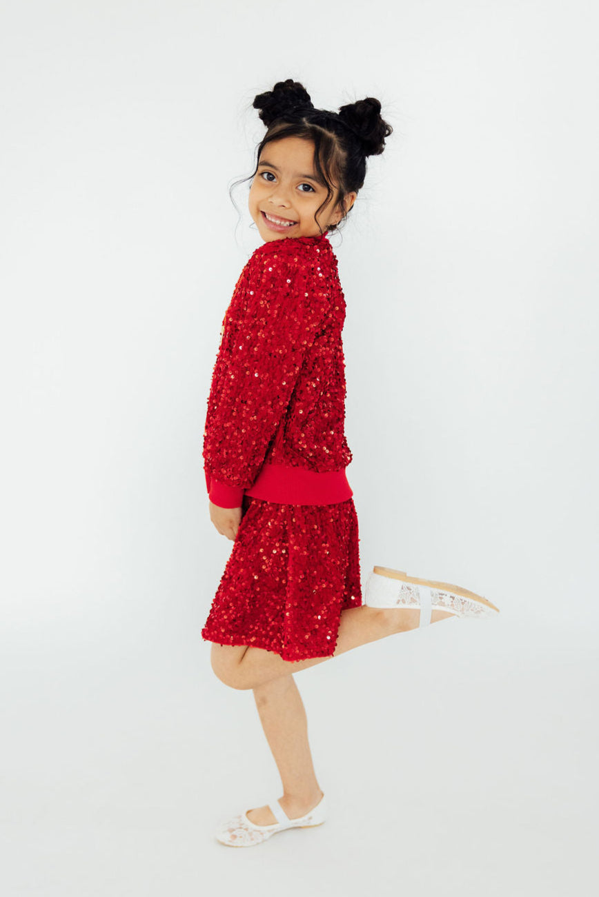 Red Velvet Sequin Jacket by Mila & Rose ®