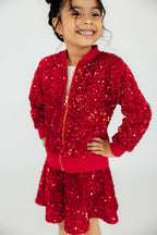Red Velvet Sequin Jacket by Mila & Rose ®