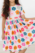 Retro Floral S/S Pocket Twirl Dress by Mila & Rose ®
