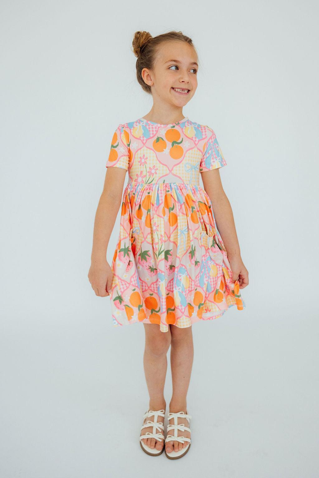 Summer Picnic S/S Pocket Twirl Dress by Mila & Rose ®
