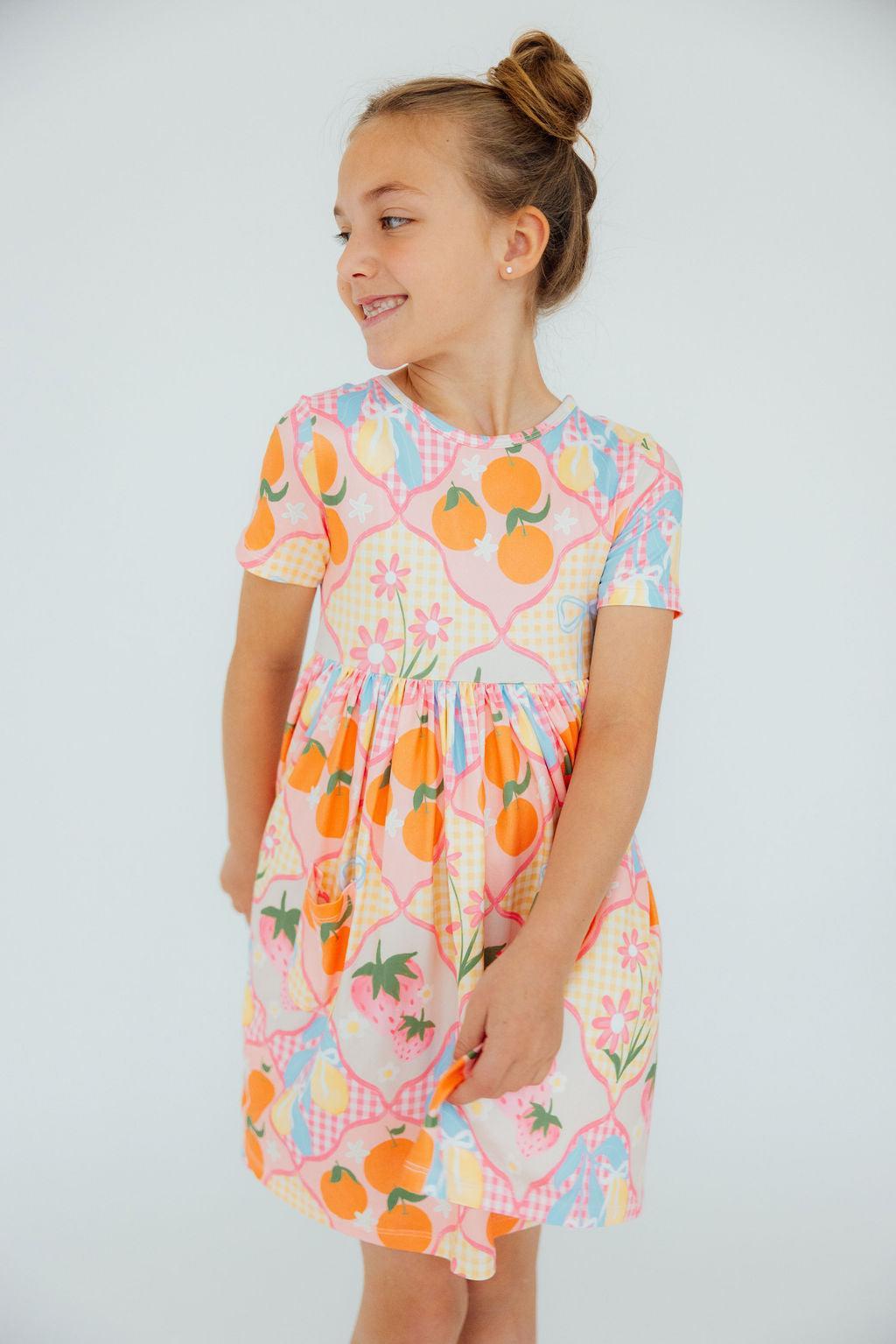 Summer Picnic S/S Pocket Twirl Dress by Mila & Rose ®