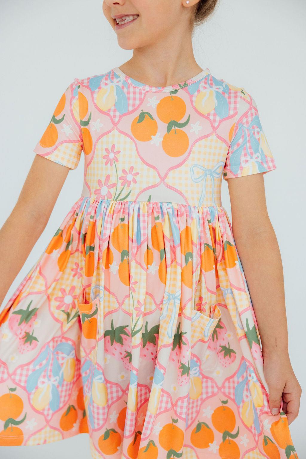 Summer Picnic S/S Pocket Twirl Dress by Mila & Rose ®