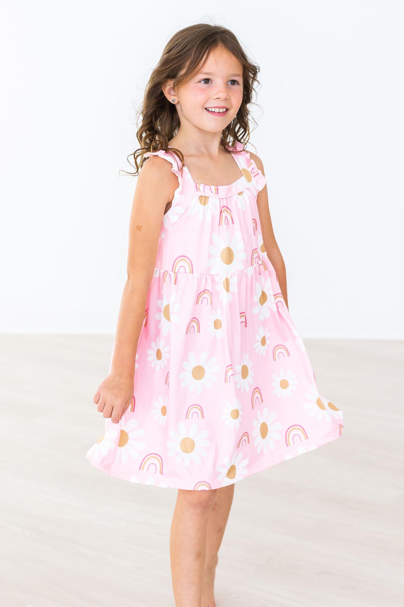 You are My Sunshine Ruffle Cross Back Dress by Mila & Rose ®