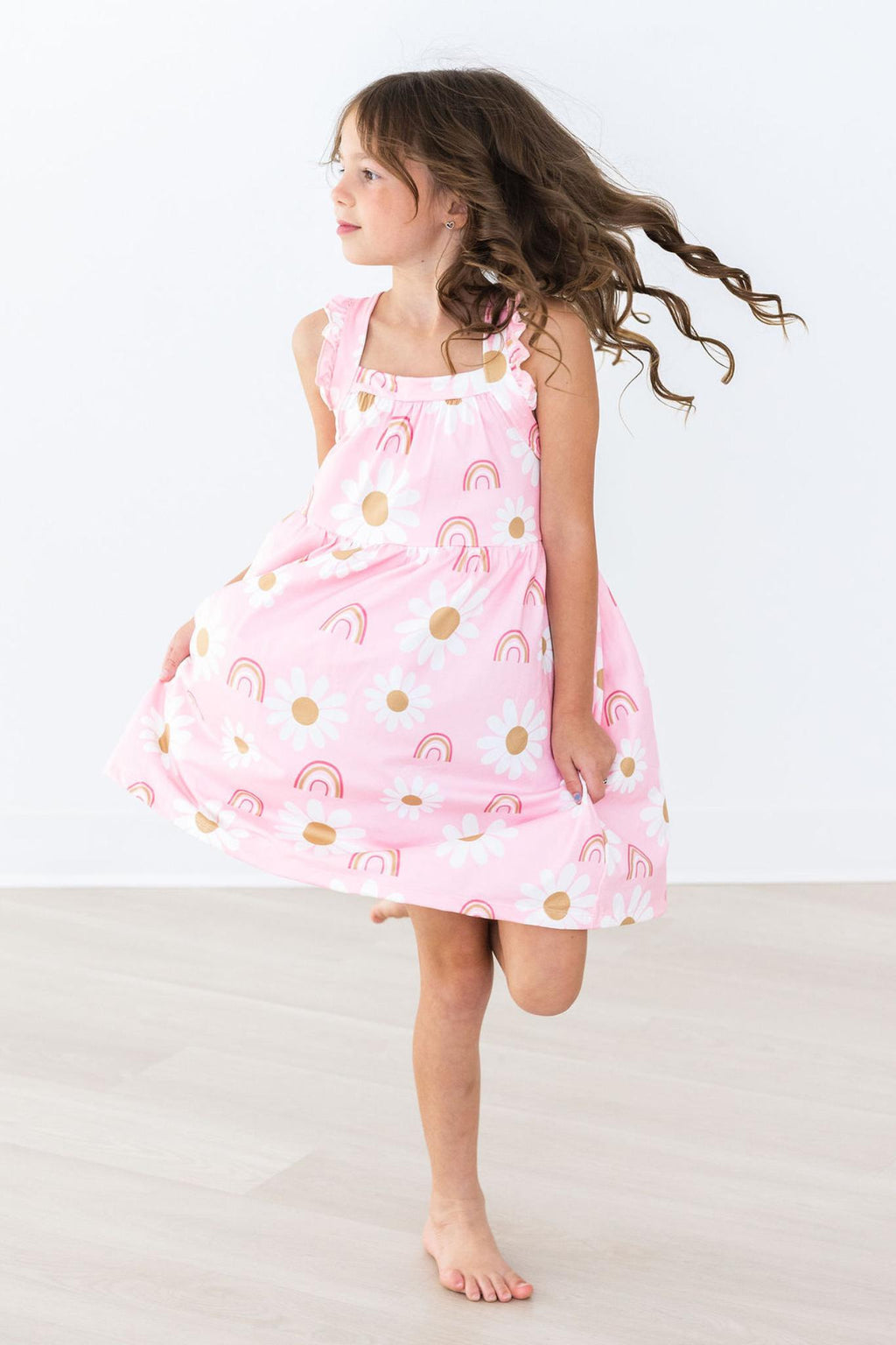 You are My Sunshine Ruffle Cross Back Dress by Mila & Rose ®