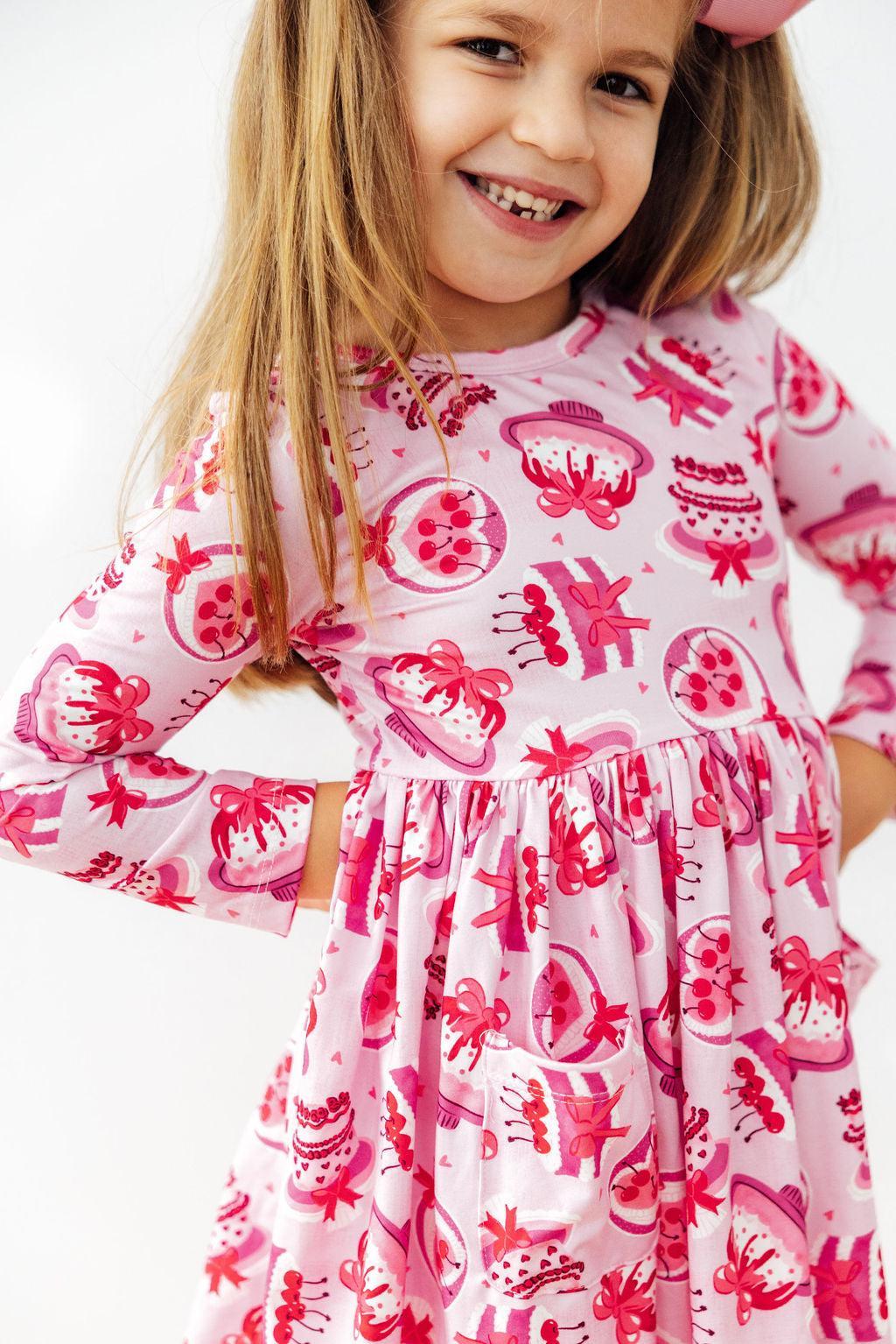 Vintage Cakes L/S Pocket Twirl Dress by Mila & Rose ®