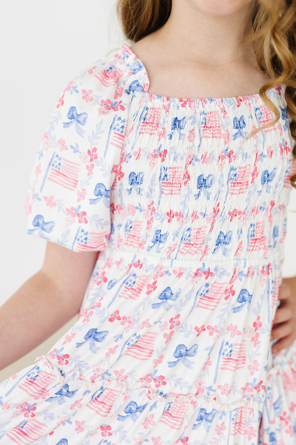 Vintage Flags Smocked Ruffle Dress by Mila & Rose ®