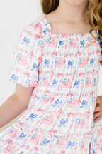 Vintage Flags Smocked Ruffle Dress by Mila & Rose ®