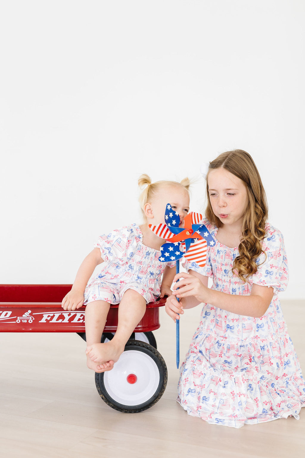 Vintage Flags Smocked Ruffle Dress by Mila & Rose ®