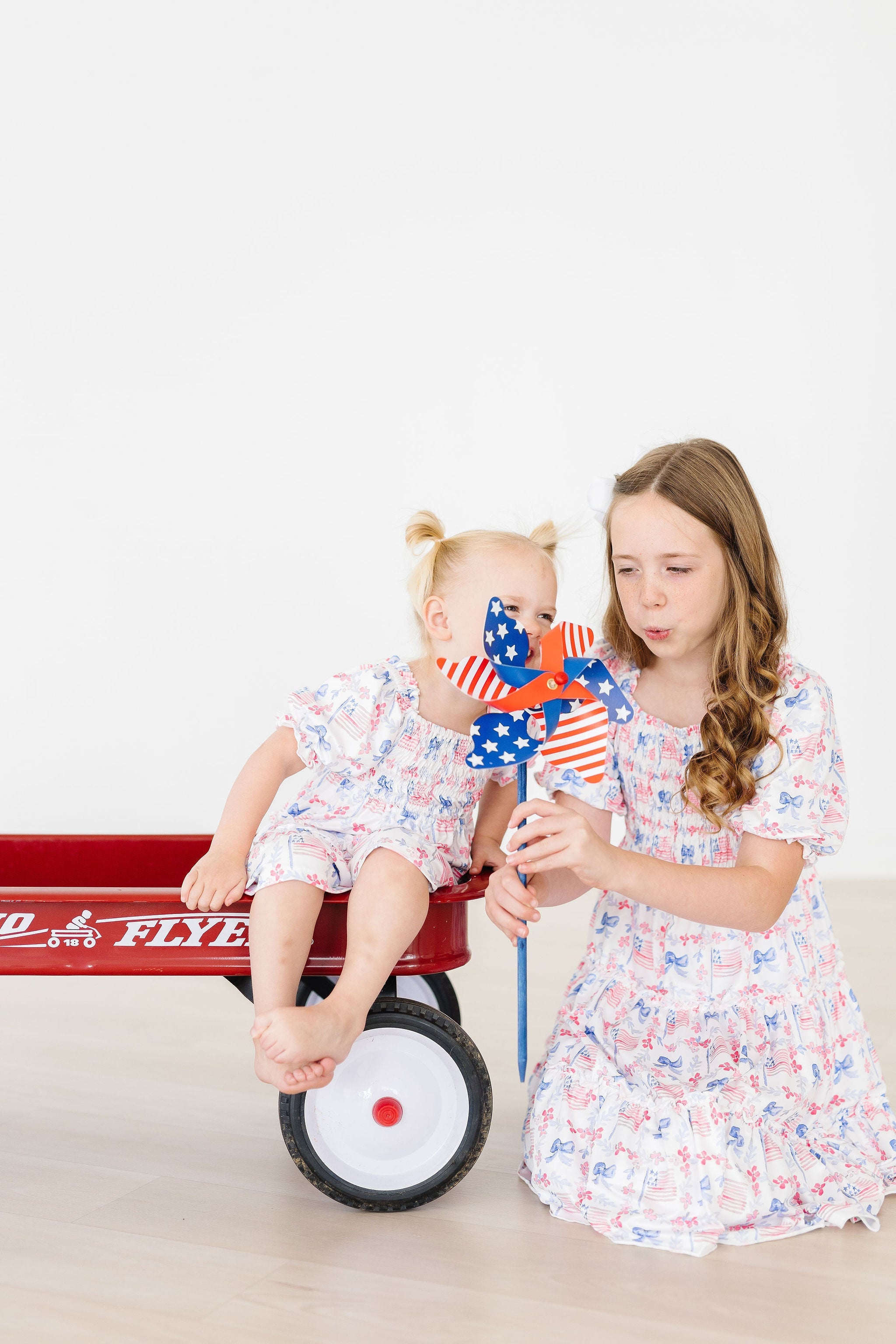 Vintage Flags Smocked Ruffle Dress by Mila & Rose ®