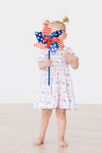 Vintage Flags Smocked Ruffle Dress by Mila & Rose ®