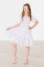 Vintage Flags Smocked Ruffle Dress by Mila & Rose ®