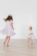 Vintage Flags Smocked Ruffle Dress by Mila & Rose ®