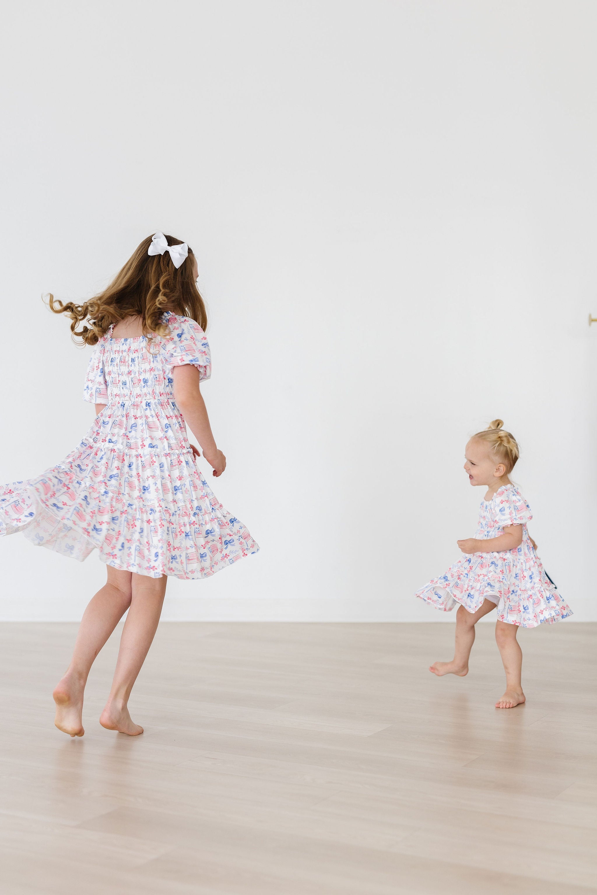 Vintage Flags Smocked Ruffle Dress by Mila & Rose ®